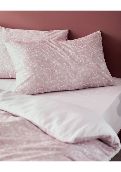 Madame Coco Fiance Tek Kişilik Pamuklu Baskılı Nevresim Takımı - Pudra 8684427218464 Pudra