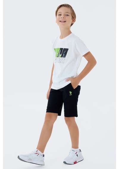 U.s. Polo Assn. Erkek Çocuk Beyaz Bermuda Takım Us2432-c-v1 Beyaz