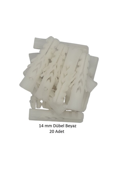 Dübel, 14 Mm Beyaz Dübel, 20 Adet