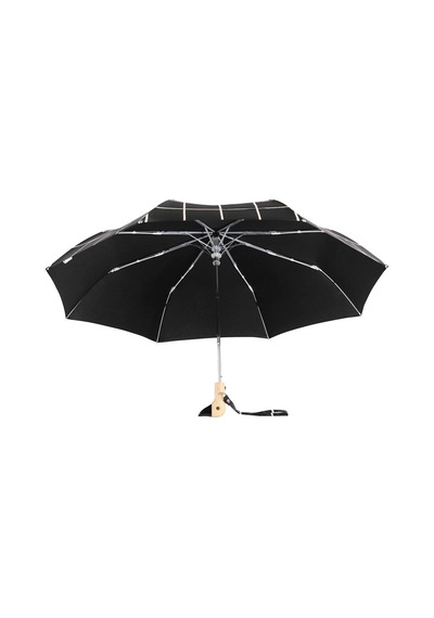 Duckhead Duck Kompakt Şemsiye Black Grid Beyaz - Siyah