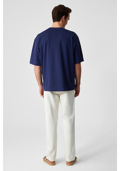 Grımelange Dazmann Erkek Oversize Fit Bisiklet Yaka Kısa Kollu %100 Organik Pamuk Lacivert T-shirt Lacivert Grımelange Dazmann Erkek Oversize Fit Bisiklet Yaka Kısa Kollu %100 Organik Pamuk Lacivert T-shirt Lacivert