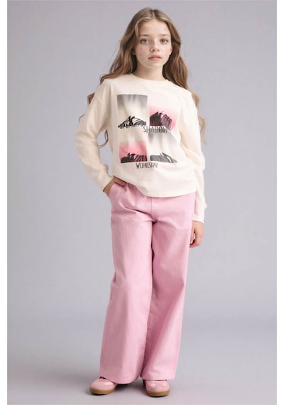 Defacto Wıde Leg Düz Paça Gabardin Pantolon Kız Çocuk G0607a826smpn171 Pembe-pn171 Defacto Wıde Leg Düz Paça Gabardin Pantolon Kız Çocuk G0607a826smpn171 Pembe-pn171