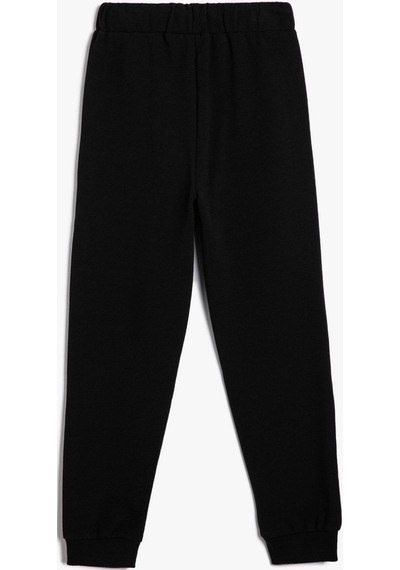 Koton Basic Jogger Eşofman Altı Cepli Beli Bağlamalı Dokulu Siyah 4wkb40010tk 4WKB40010TK999 Siyah
