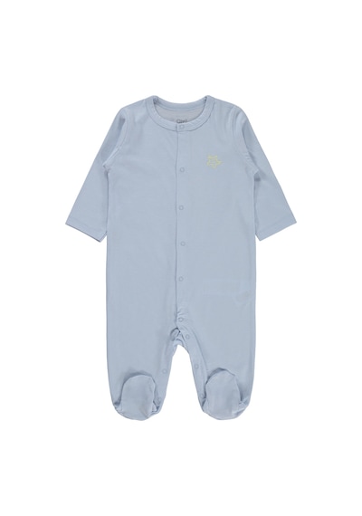 Civil Baby Yıldız Nakışlı 1-9 Ay Tulum - Mavi