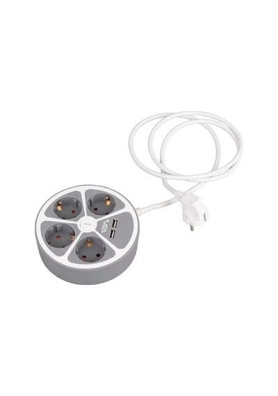 Hubrendy Sh Vea Ve-g604yu 4'lü 2 Usb Li Anahtarlı 1.5 Metre Grup Priz 0