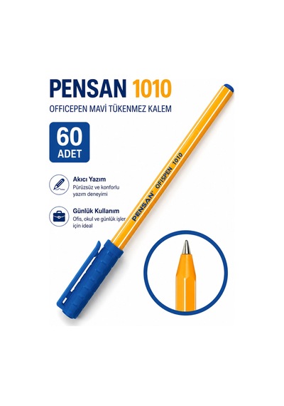 Pensan 1010 Officepen Mavi Tükenmez Kalem 60'lı Paket
