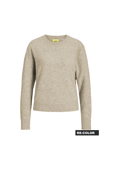 Jack & Jones Kadin Bisiklet Yaka Triko Kazak - Elba - 12301111 Fog