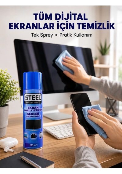 Hubrendy Tekno Günlük Kullanıma Uygun Çok Amaçlı Ekran Temizleme Spreyi