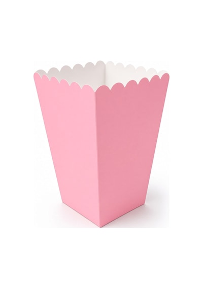 Mısır Kutusu Pop Corn Kutusu Pembe 8'li Doğum Günü Parti Sinema Temalı Patlamış Mısır Kutusu