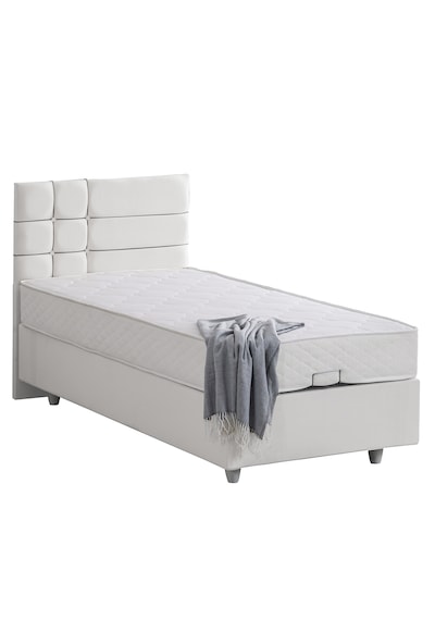 Almada Tek Kişilik Baza Başlık Letto Yatak Seti - Beyaz 100 x 200