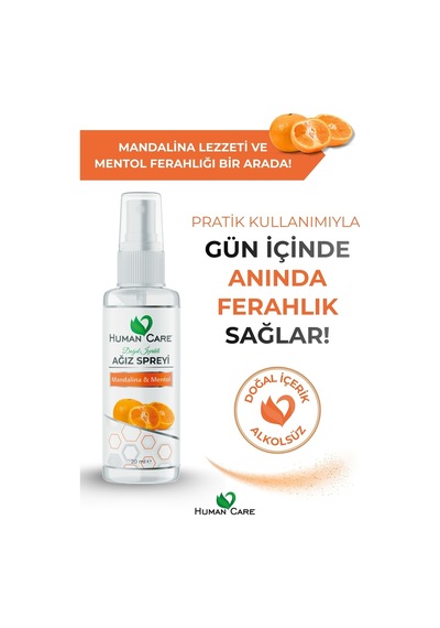Ağız Spreyi - Mandalina & Mentol - Alkolsüz Ağız Spreyi Ağız Kokusu Önleyici