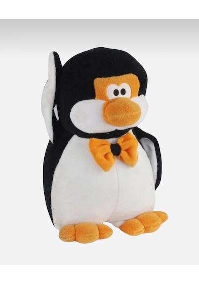 Penguen Peluş 40 Cm Sevimli Ve Konforlu Uyku Yastığı Ve Sarılma Arkadaşı Dekoratif Oyuncak Çok Renkli