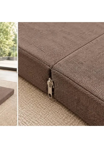Üç Parçalı Katlanır Minder 60 180 7 Cm Kahve