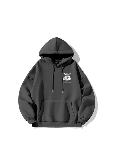 Startmore Tarzsokak Günlük Sokak Giyimi Kapüşonlu Sweatshirt Modası Erkek Rahat Kapüşonlu Sweatshirt Hip Hop Kıya Antrasit