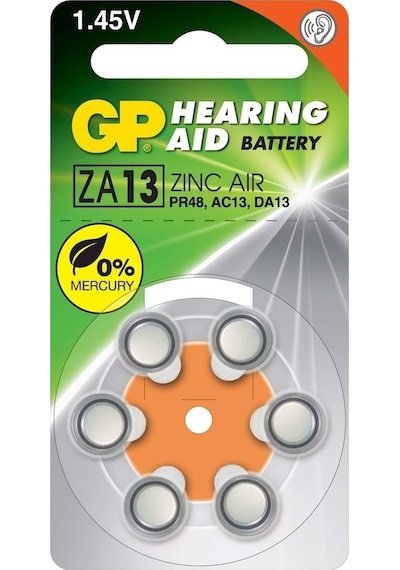 GP ZA 13 KULAKLIK PİLİ 6 LI KART