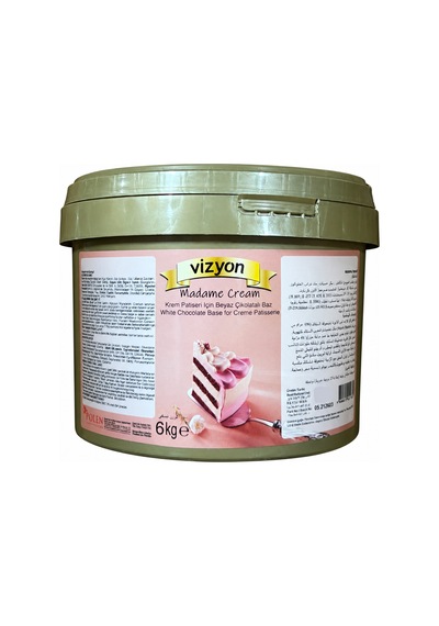 Vizyon Madame Cream Krem Patiseri İçin Beyaz Çikolatalı Baz 6 Kg