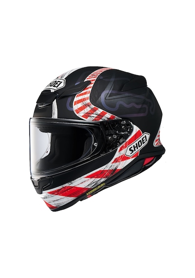 Shoeı Nxr 2 Knee Down Tc-5 Kapalı Kask Beyaz - Kırmızı - Siyah