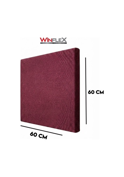 60x60cm - Akustik Kumaş Kaplı Panel Mürdüm
