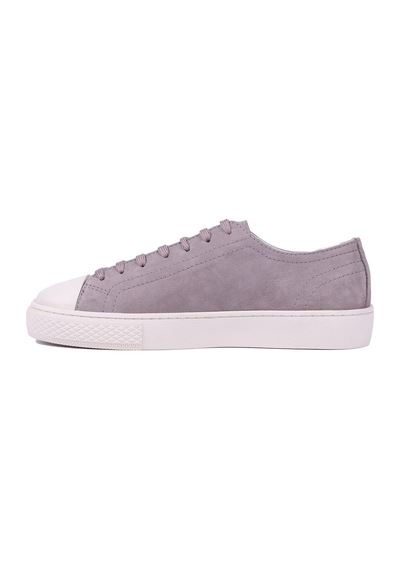 Shoetyle - Hakiki Nubuk Deri Vizon Rengi Erkek Sneaker - 666-0381-1582
