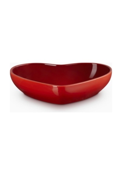 Le Creuset Kalp Formlu Lüks Sunum Şıklığı Seramik Kase 20 Cm Kırmızı