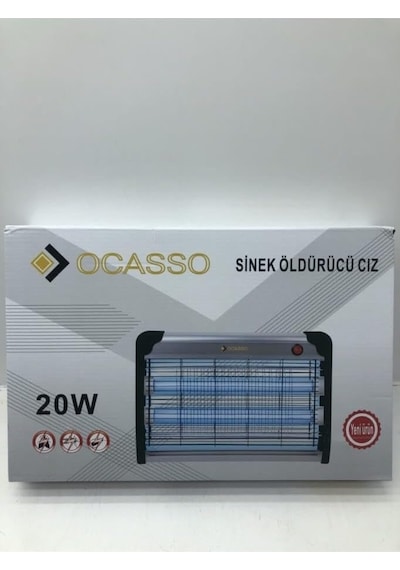 Mor Işıklı Tavana Askılı Uv 20w Sinek Öldürücü Elektronik Cız Cihazı Sivrisinek+tüm Uçan Haşere