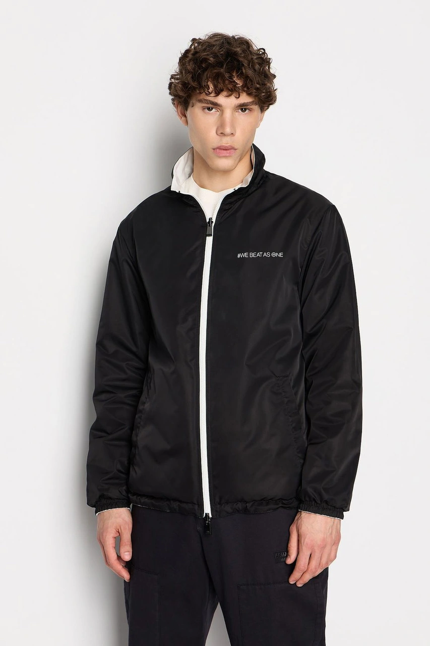 Armani Exchange Armani Cift Taraflı Erkek Mont Beyaz - Siyah