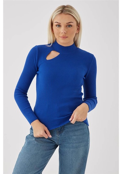 Fashion Friends Kadın Pencere Detaylı Kazak 23k0167k1 Saks