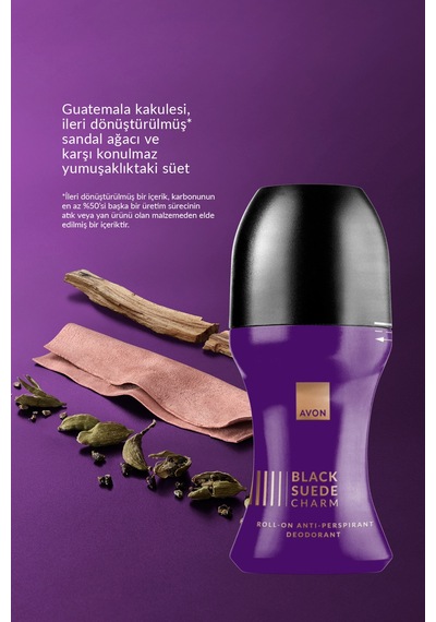 Black Suede Charm Erkek Antiperspirant Roll-on Deodorant 50 Ml. Üçlü Paket