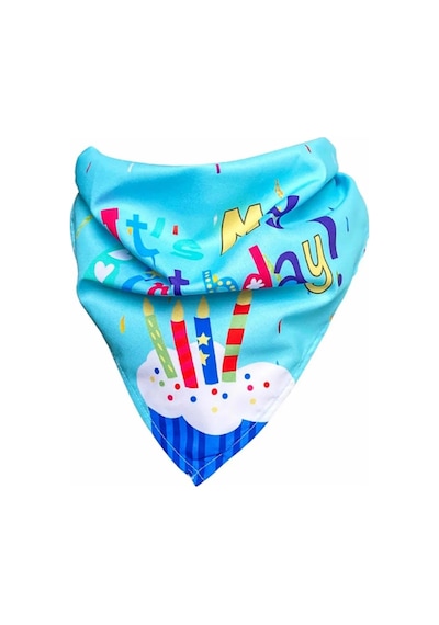 2 Adet Köpek Doğum Günü Parti Seti Mavi Balonlu Bandana
