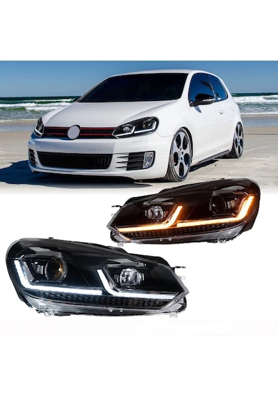 Vw Golf 6 2010-2011-2012 Mk6 Krom 7.5 Dizayn J Ledli Ön Far
