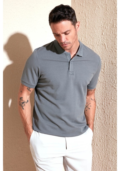 Buratti Regular Fit Pamuklu Düğmeli Erkek Polo Yaka T Shirt 5902326 Açık Haki