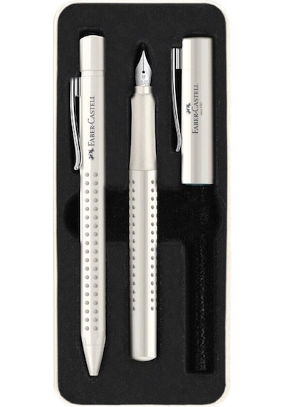 Faber Castell Faber-Castell Grip 2010 Dolma + Tükenmez Kalem Set Hindistan Cevi