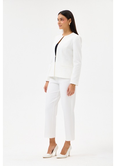 Velnara Moda Kırık Beyaz Klasik Kadın Takım Elbise-sıfır Yaka Ceket & Cepli Dar Paça Pantolon Kırık Beyaz - 927027358 Kırık Beyaz Velnara Moda Kırık Beyaz Klasik Kadın Takım Elbise-sıfır Yaka Ceket & Cepli Dar Paça Pantolon Kırık Beyaz - 927027358 Kırık Beyaz