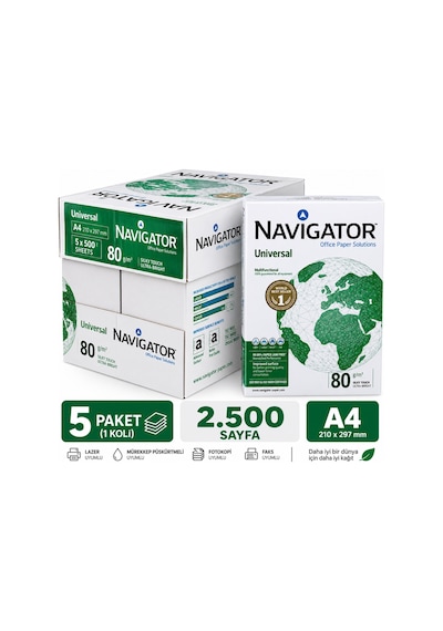 Universal A4 Fotokopi Kağıdı 80 Gr 5 Paket / 2.500 Sayfa