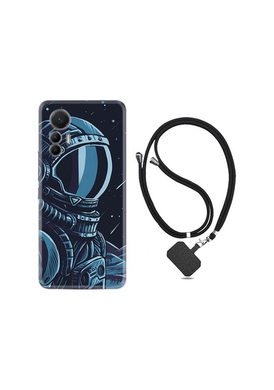 Xiaomi 12 Lite Kılıf İpli Boyun Askılı Desenli Silikon Astro 1870