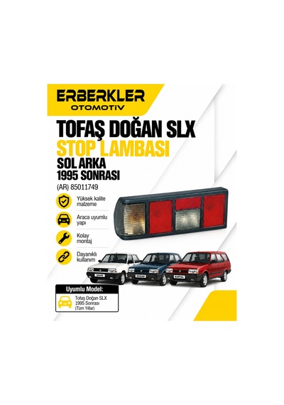 Tofaş Doğan Slx Stop Lambası Sol Arka 1995 Sonrası Ar 85011749 - Erb1353