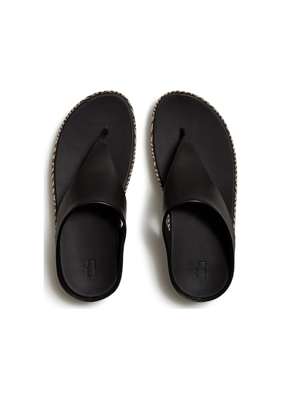 001 Black Terlik Kadın Diğer A4q-001/c15 Fitflop Lulu Lux Graphic-weave Leather Toe-post siyah