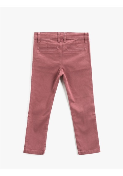Koton Chino Basic Pantolon Pamuklu Cepli Somon 9ykb46405ow