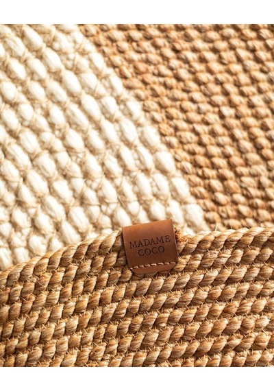 Madame Coco Alsace Yuvarlak Kilim 120 CM Naturel - Krem