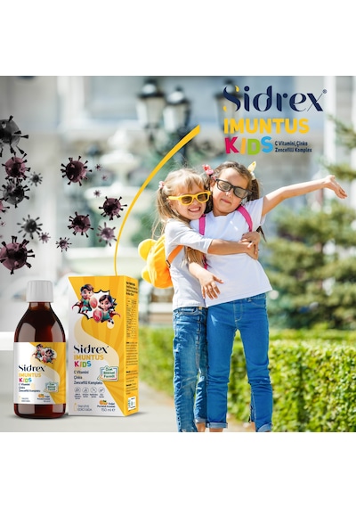 Imuntus Kids Portakal Aromalı C Vitamini, Çinko Ve Zencefilli Komplex İçeren Gıda Takviyesi 150ml