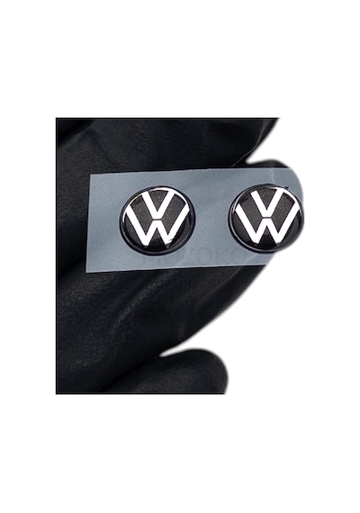 Kendinden Yapışkanlı Volkswagen Logolu 11 Mm Damla Baskılı Anahtarlık Kumanda Amblemi 2 Adet