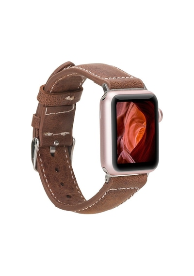 Apple Watch Uyumlu Deri Kordon 42-44-45mm Nm1-as2 Taba
