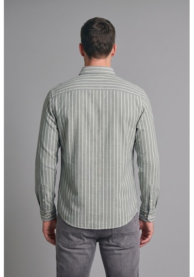 Defacto Regular Fit Düğmeli Yaka Çizgili Dokuma Cepli Uzun Kollu Gömlek E7840ax26augn1079 Yeşil-gn1079 Defacto Regular Fit Düğmeli Yaka Çizgili Dokuma Cepli Uzun Kollu Gömlek E7840ax26augn1079 Yeşil-gn1079