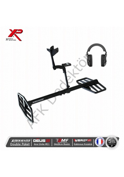 Xp Xtrem Hunter Dedektör Double Paket - Xp Deus 2 Rc, 34x28 Cm Fmf Başlık, Wsa2xl St Kablosuz Kulaklık