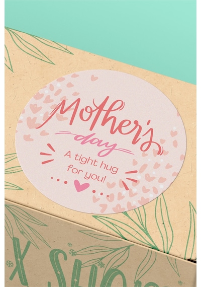 Mother's Day Hug Sticker 3x3cm St2391 Çok Renkli