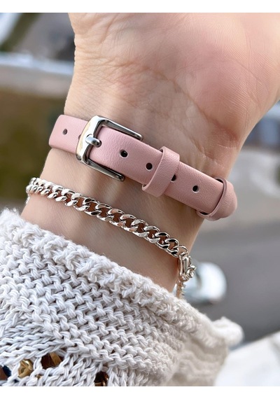 Ferrucci Deri Kordon Mini Vintage Seri 2 Yıl Garantili 3 Atm Dayanıklı Kadın Kol Saati+bileklik 645p Gümüş