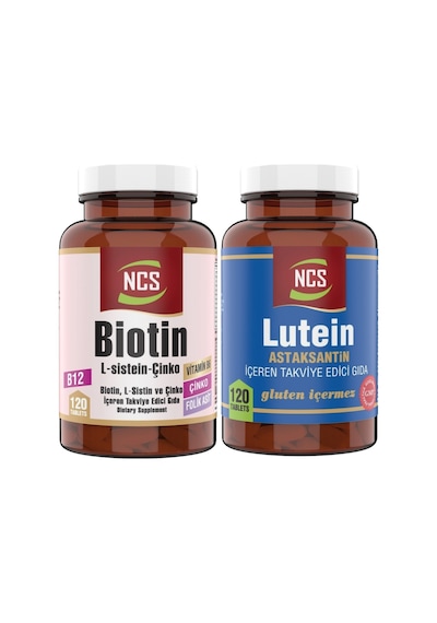 Lutein 15 Mg Astaxanthin 120 Tablet Biotin 120 Tablet Çinko