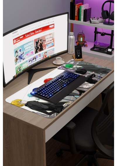 Kuroko No Basket Anime V5 - 90x40 Xxl Gaming Kauçuk Kaymaz Taban Mouse Pad Fare Altlığı