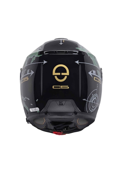 Schubert C5 Globe Green Çene Açılır Motosiklet Kask Siyah - Yeşil