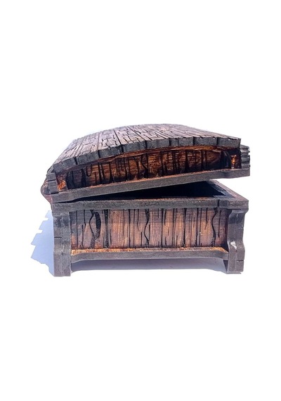 Viking Hazine Sandığı Takı Kutusu Ahşap Dekoratif Saklama Kutusu Özel Tasarım